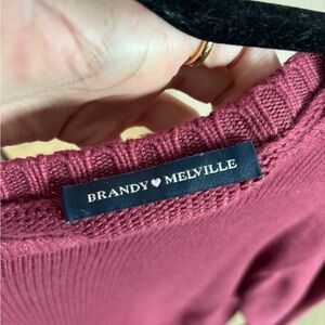 Brandy Melville Burgundy Sweater